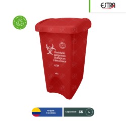 Bote de basura tapa vaivén Estra MR RPBI 35 L