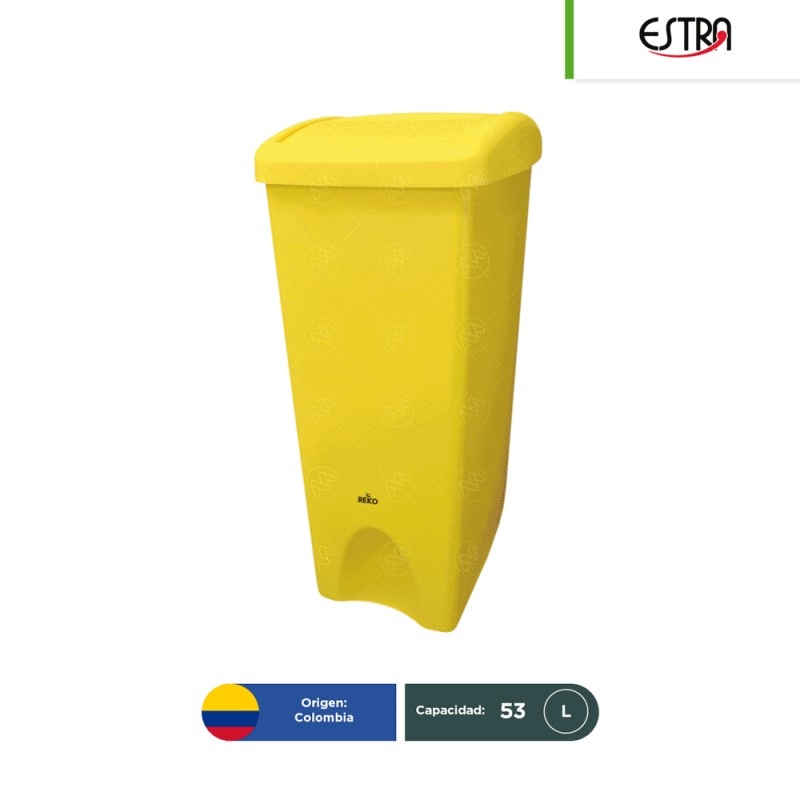 Bote de basura tapa vaivén Estra 53 L