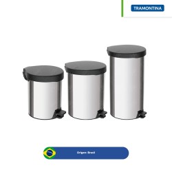 Bote de basura acero inoxidable con pedal New Tramontina