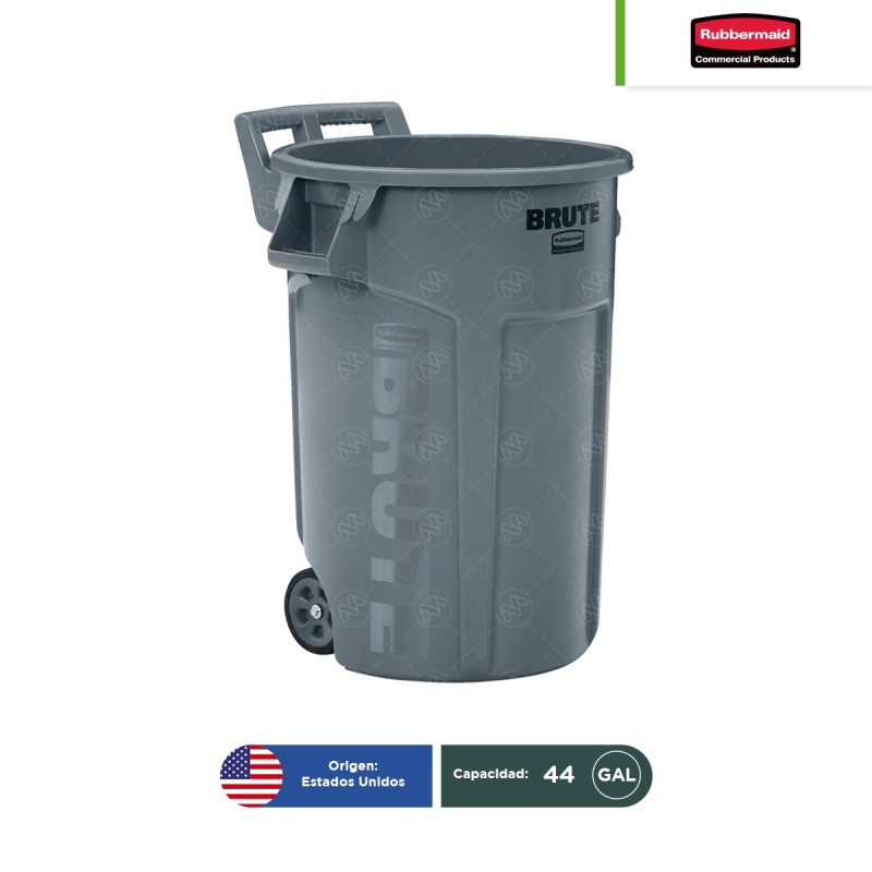 Contenedor con 2 ruedas Brute sin tapa Rubbermaid 44 Gal
