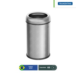 Bote de basura acero inoxidable tapa perforada Friuli Tramontina 65 L