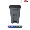 Contenedor con 2 ruedas con pedal Rubbermaid 50 Gal
