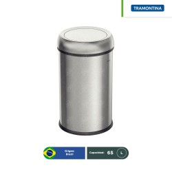 Bote de basura acero inoxidable tapa vaivén Friuli Tramontina 65 L