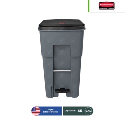 Contenedor con 2 ruedas con pedal Rubbermaid 65 Gal