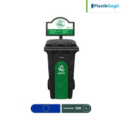 Estación ecológica modular individual contenedores con 2 ruedas Plastik Gogic 120 L
