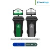 Estación ecológica modular contenedores con 2 ruedas Plastik Gogic 120 L