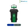 Estación ecológica modular individual contenedores con 2 ruedas Plastik Gogic 240 L