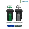 Estación ecológica modular contenedores con 2 ruedas Plastik Gogic 240 L