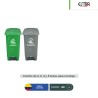 Combo ecológico Estrabins botes con pedal 44 L