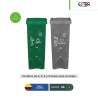 Combo ecológico Estra MR botes tapa vaivén 53 L