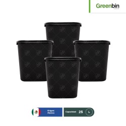 Combo 4 Papelera Jumbo Greenbin 25 L