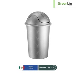 Bote de basura tapa balancín redondo 31 L