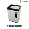 Basurero de acero inoxidable tapa vaivén 80 L