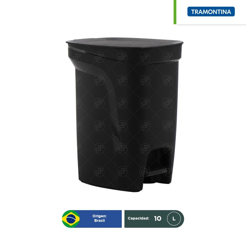 Bote de basura con pedal Tramontina Compact 10 L