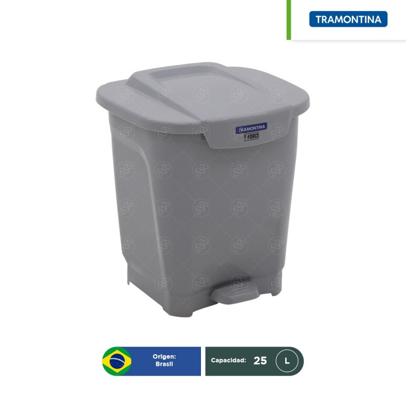 Bote de basura con pedal Tramontina T-Force 25 L