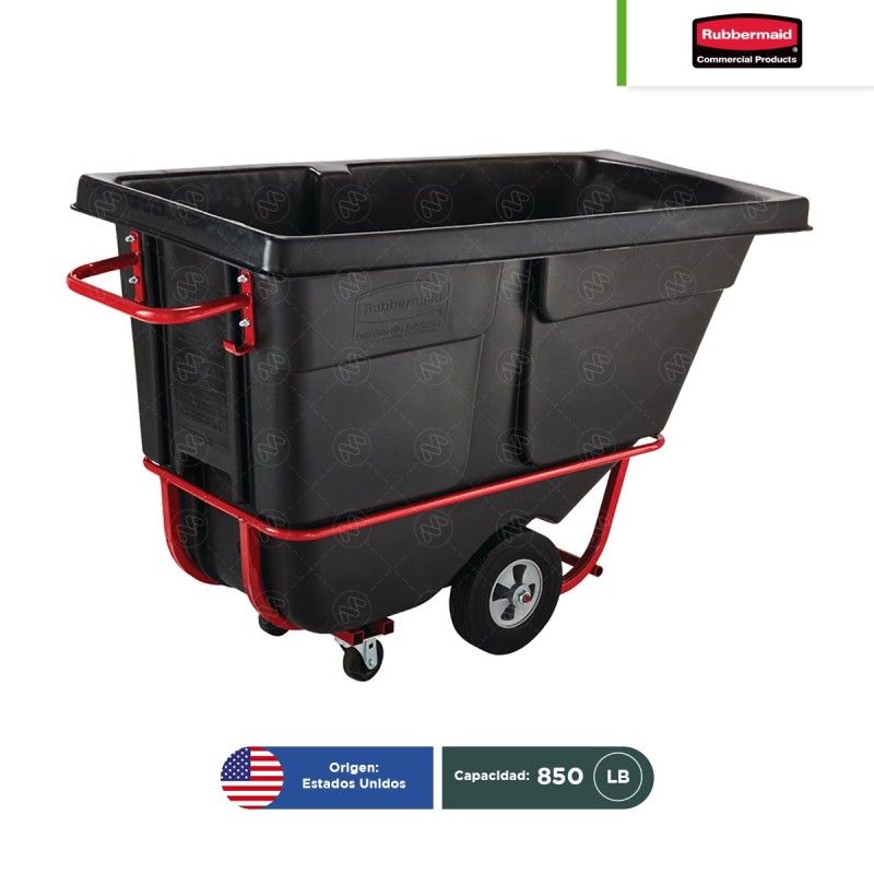 Camión inclinable rotomoldeado estándar 1/2 Yd3 Rubbermaid