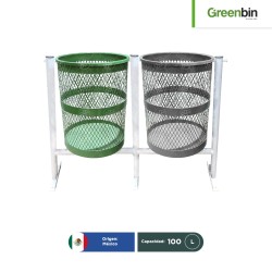 Papelera urbana Barcelona doble