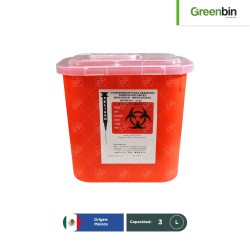 Contenedor para Punzocortantes RPBI Greenbin 3 L