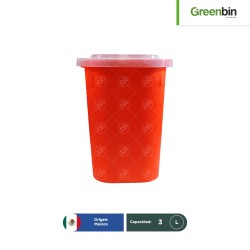 Contenedor para Punzocortantes RPBI Greenbin 3 L