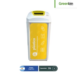 Bote de basura tapa perforada Greenbin 70 L