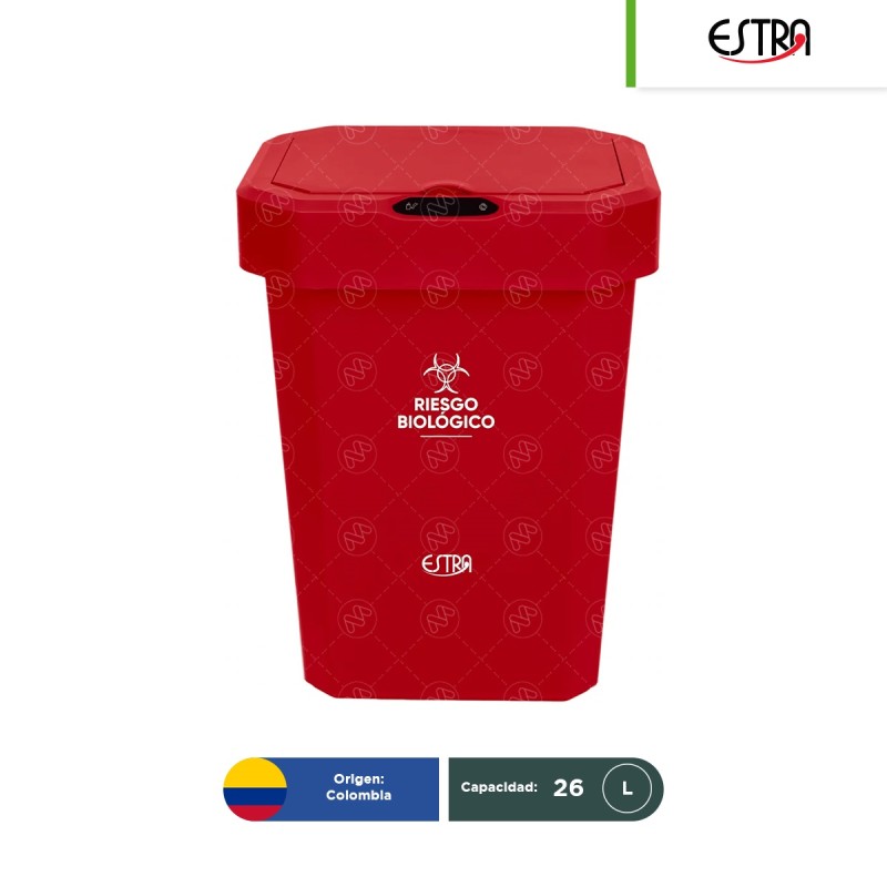 Bote de basura tapa con sensor Estrabins RPBI 26 L