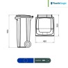 Contenedor con 2 ruedas Plastik Gogic 120 L