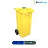 Contenedor con 2 ruedas Tapa perforada Plastik Gogic 120 L