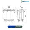Contenedor con 4 ruedas Gris Oscuro Plastik Gogic 770 L