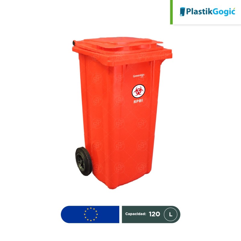 Contenedor con 2 ruedas Plastik Gogic RPBI 120 L