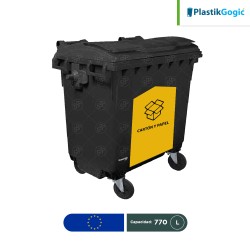 Contenedor con 4 ruedas con identificadores gubernamentales Plastik Gogic 770 L