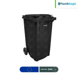 Contenedor con 2 ruedas Gris Oscuro Plastik Gogic 240 L