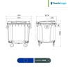 Contenedor con 4 ruedas Gris Oscuro Plastik Gogic 1100 L
