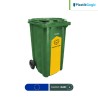 Contenedor con 2 ruedas con identificadores gubernamentales Plastik Gogic 240 L