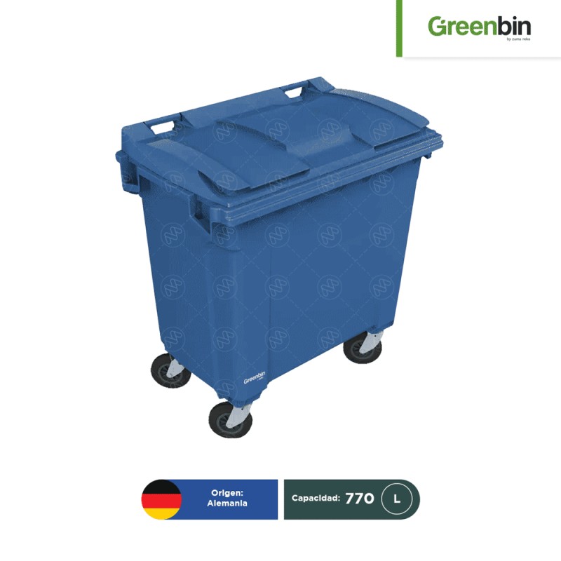 Contenedor con 4 ruedas Greenbin 770 L