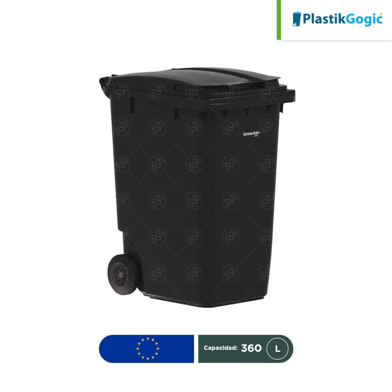 Contenedor con 2 ruedas Gris Oscuro Plastik Gogic 360 L