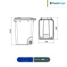 Contenedor con 2 ruedas Plastik Gogic 360 L