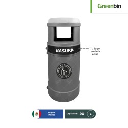 Contenedor basurero cenicero tipo tienda de conveniencia Greenbin 90 L