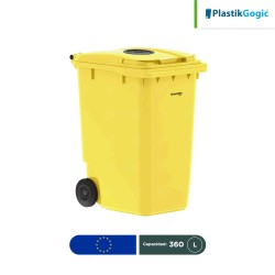 Contenedor con 2 ruedas Tapa perforada Plastik Gogic 360 L