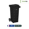 Contenedor con 2 ruedas Negro Greenbin 120 L