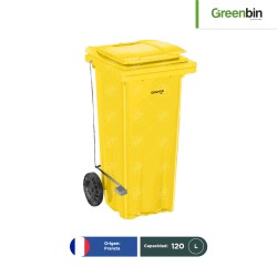 Contenedor con 2 ruedas con pedal Greenbin 120 L