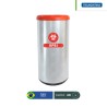 Combo bote de basura acero inoxidable tapa vaivén Tramontina RPBI 40 L + paquete con 100 bolsas RPBI