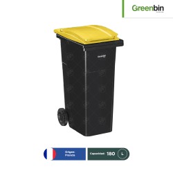 Contenedor con 2 ruedas tapa de color Greenbin 180 L