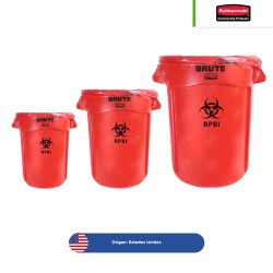 Combo contenedor Brute RPBI 20, 32 y 44 Gal + paquete con 100 bolsas RPBI