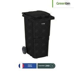 Contenedor con 2 ruedas Negro Greenbin 240 L