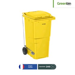 Contenedor con 2 ruedas con pedal Greenbin 240 L