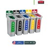 Estación de reciclaje 5 divisiones Slim Jim Rubbermaid 23 Gal