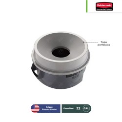 Estación de reciclaje 2 a 5 divisiones Rubbermaid Brute 32 Gal