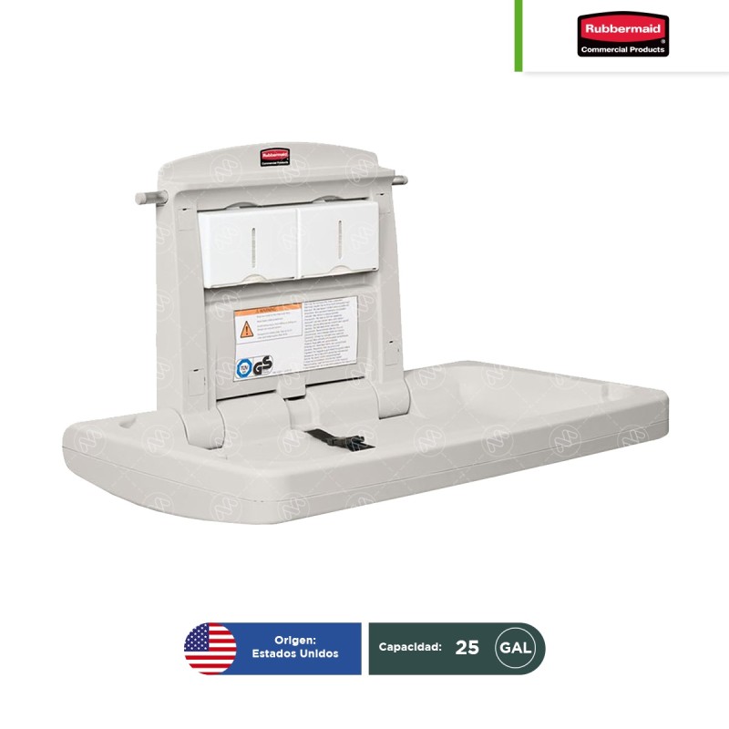 Cambiador de pañales horizontal Rubbermaid