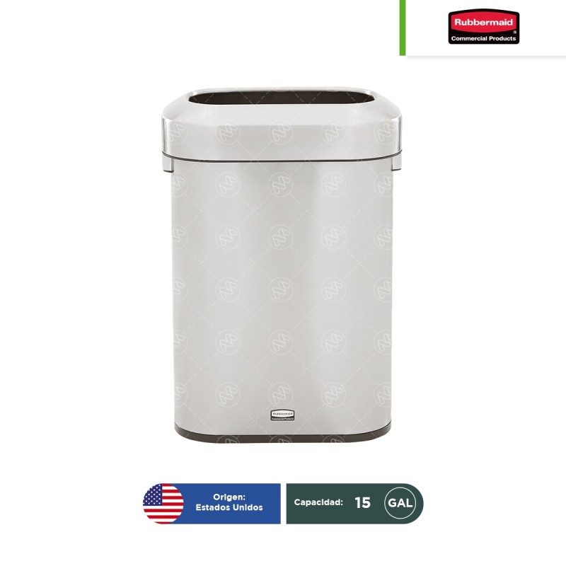Contenedor acero inoxidable Refine Slim Rubbermaid 15 Gal