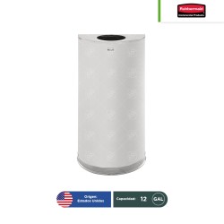 Contenedor acero inoxidable semicircular liso Rubbermaid 12 Gal